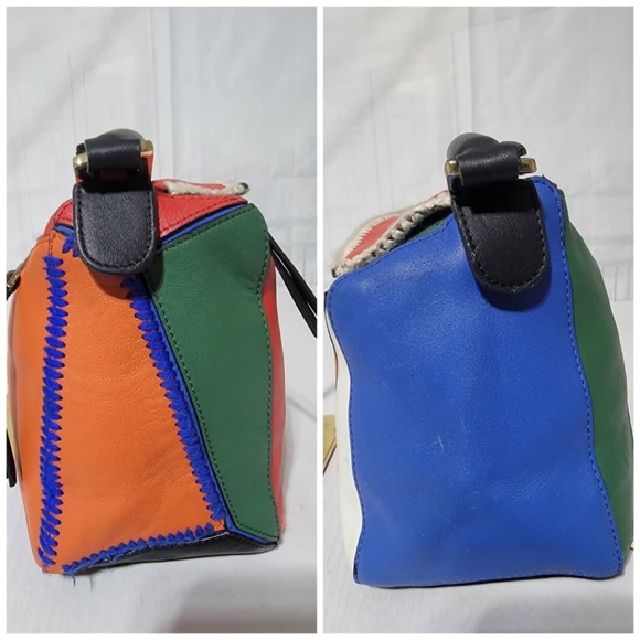 Authentic LOEWE Patchwork Puzzle Bag Multicolor Medium - Picture 7 of 16